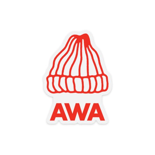 Accidentally Wes Anderson hat sticker - red