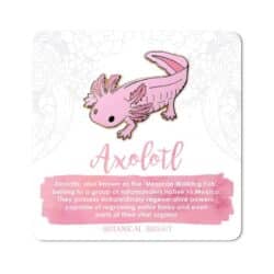 Axolotl enamel pin badge