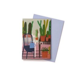 cactus pin badge greeting card