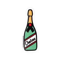 Chelsea - champagne bottle sticker