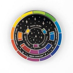 Colour wheel pin badge
