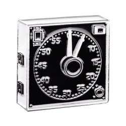 Darkroom Clock photography pin badge