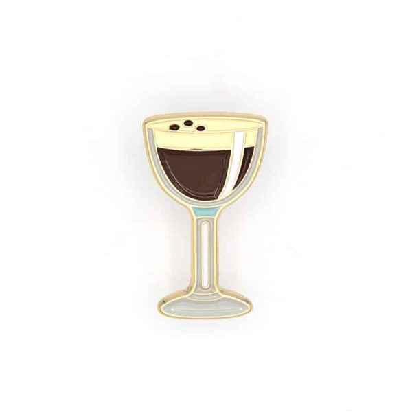 Espresso Martini cocktail pin badge