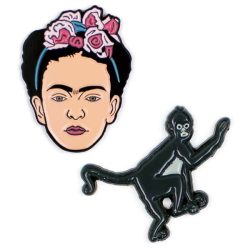 Frida Kahlo and Monkey pin badges