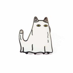 Ghost Cat pin badge