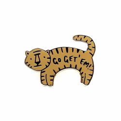 Go Get 'Em Tiger Pin Badge