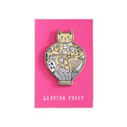 Grayson Purry cat pin badge