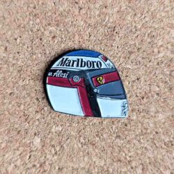 Jean Alesi - Marlboro - F1 racing helmet vintage pin