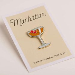 Manhattan Cocktail Pin Badge