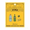 Martini cocktail ingredients pin badge set