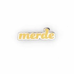 Merde pin badge