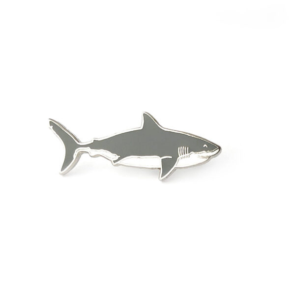 Megalodon shark enamel pin badge