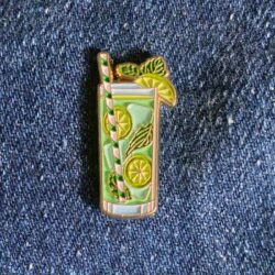 Mojito cocktail pin badge