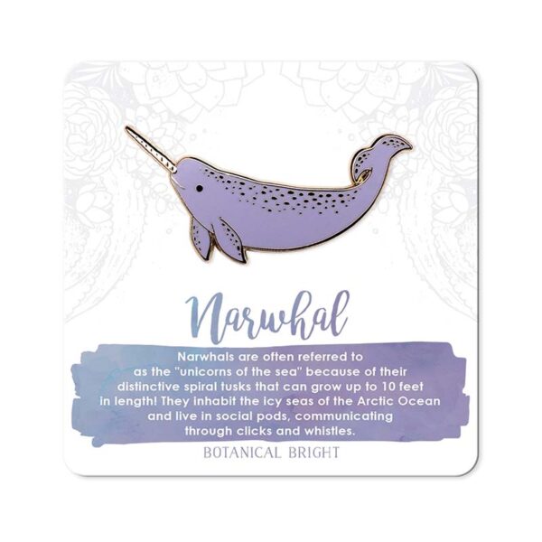 Narwhal enamel pin badge