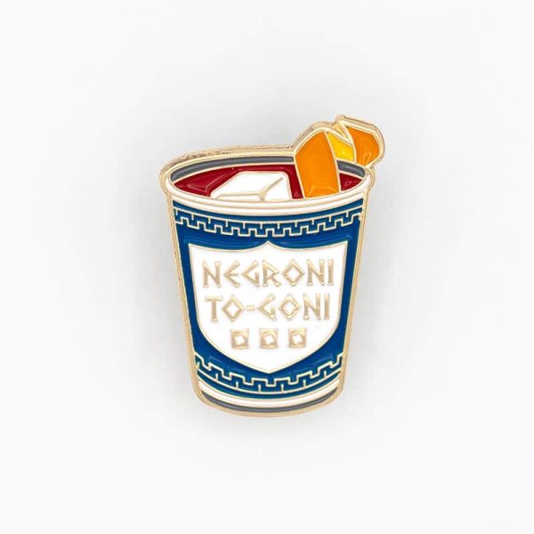 Negroni To-goni - cocktail pin badge