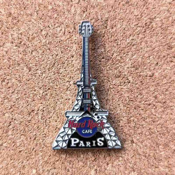 Paris - Eiffel Tower guitar - Hard Rock Cafe vintage pin badge