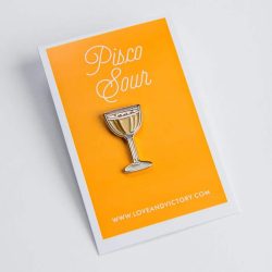 Pisco Sour Cocktail Pin Badge