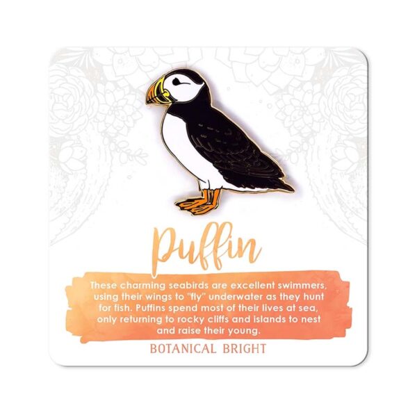 Puffin enamel pin badge