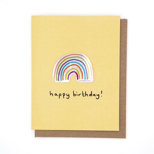 Rainbow sticker birthday card