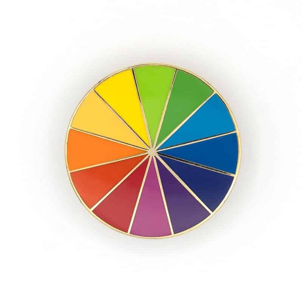 Colour wheel pin badge