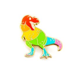 rainbow-t-rex-dinosaur-pin-badge Rainbow T. Rex dinosaur pin badge