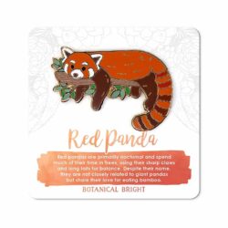 red-panda-pin-badge Red panda pin badge