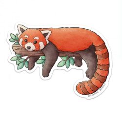 red-panda-vinyl-sticker Red panda vinyl sticker