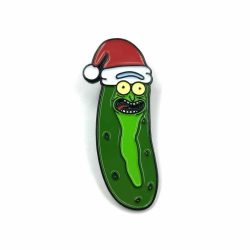 Rick and Morty Christmas Pickle Rick pin badge
