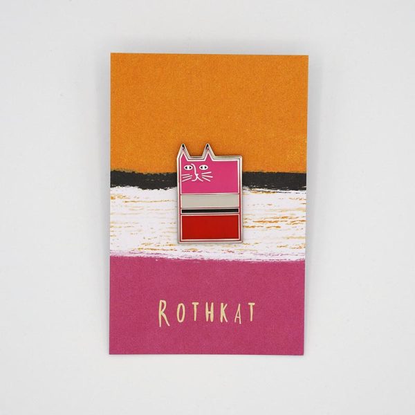 Rothkat - cat artist pin badge