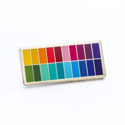 Slim colour palette pin badge