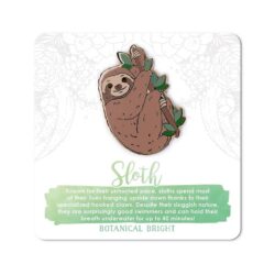 sloth-in-tree-pin-badge Sloth pin badge