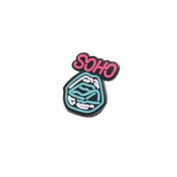 Soho - electric lights pin badge