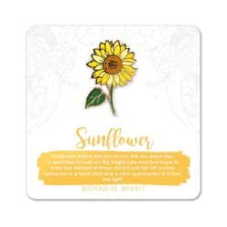 Sunflower enamel pin badge