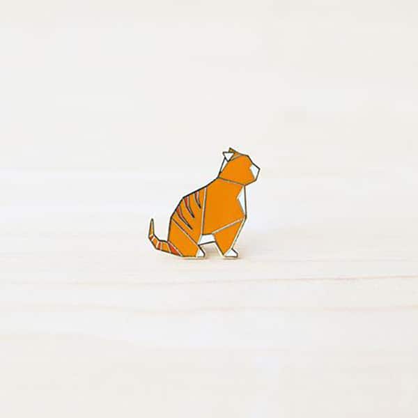 Tabby Cat Brooch