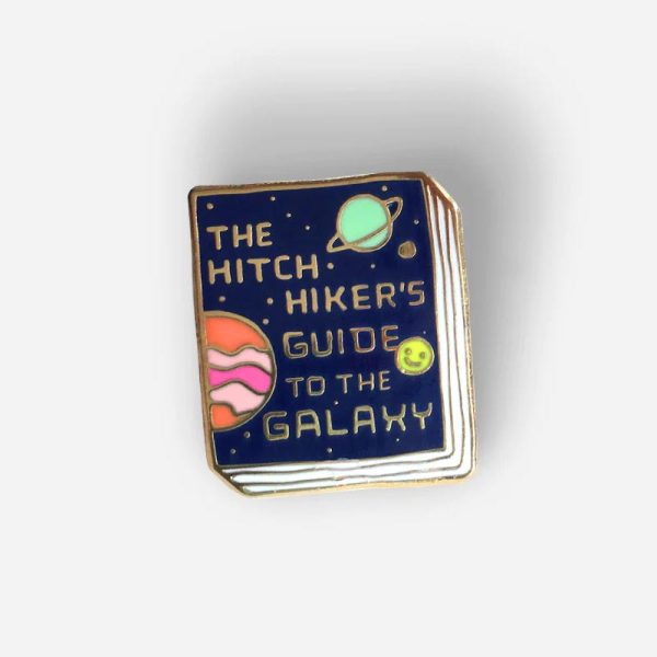 The Hitchhiker's Guide to the Galaxy - book cover pin badge