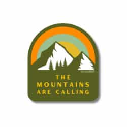 The mountains are calling sticker