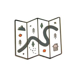Travel map pin badge
