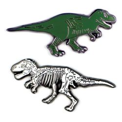 T. Rex & Fossil pin badges