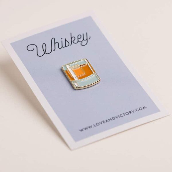 Whiskey Cocktail Pin Badge